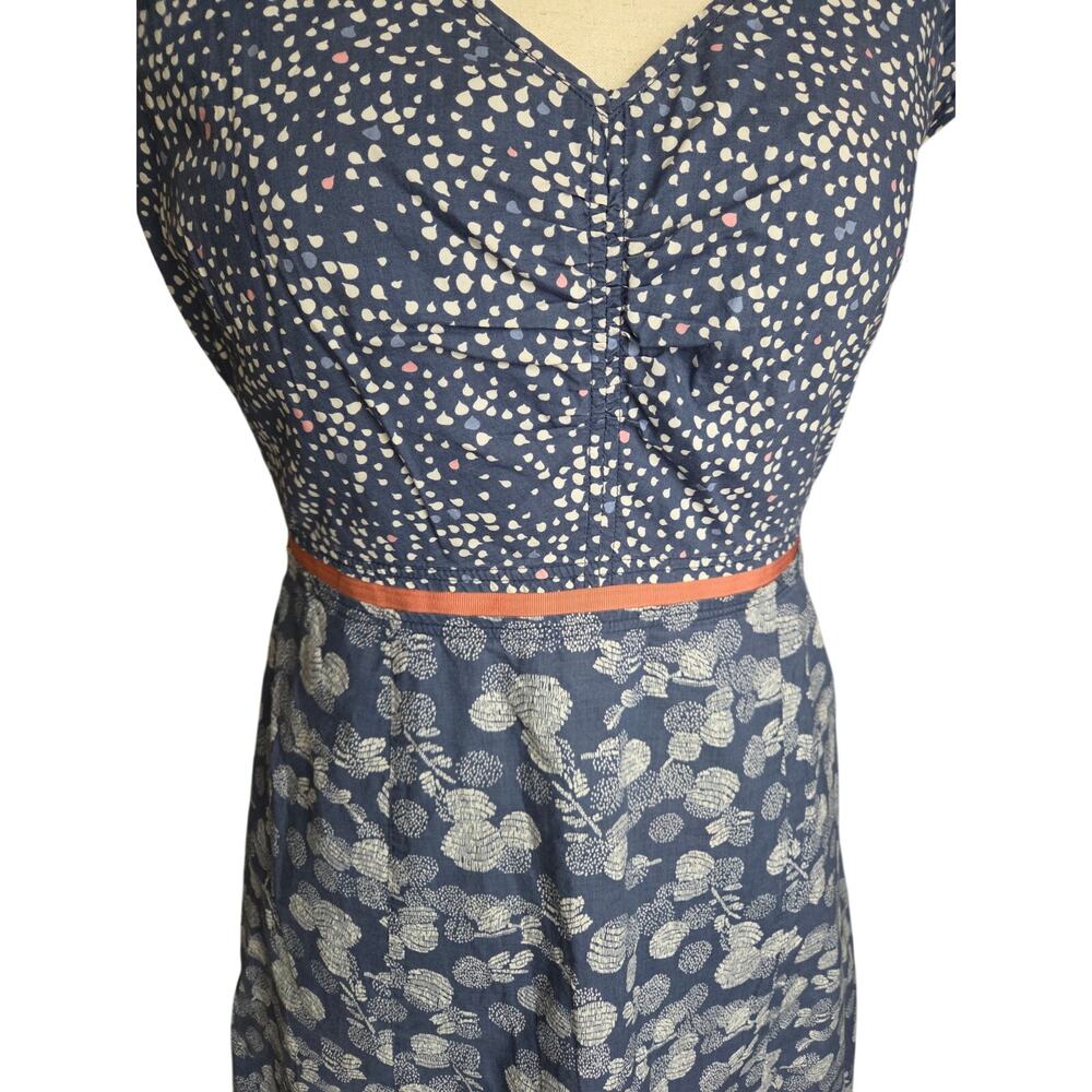 Stunning Boden Hotchpotch Cotton Floral Cap Sleeve Dress Boho 2-Toned Spring - Picture 2 of 13